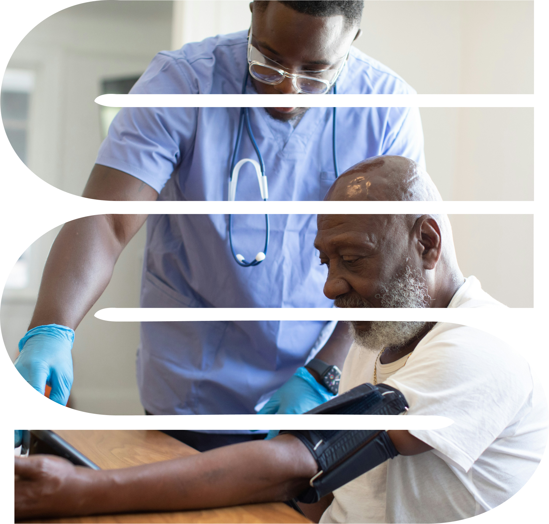 Caresmart care professional with patient
